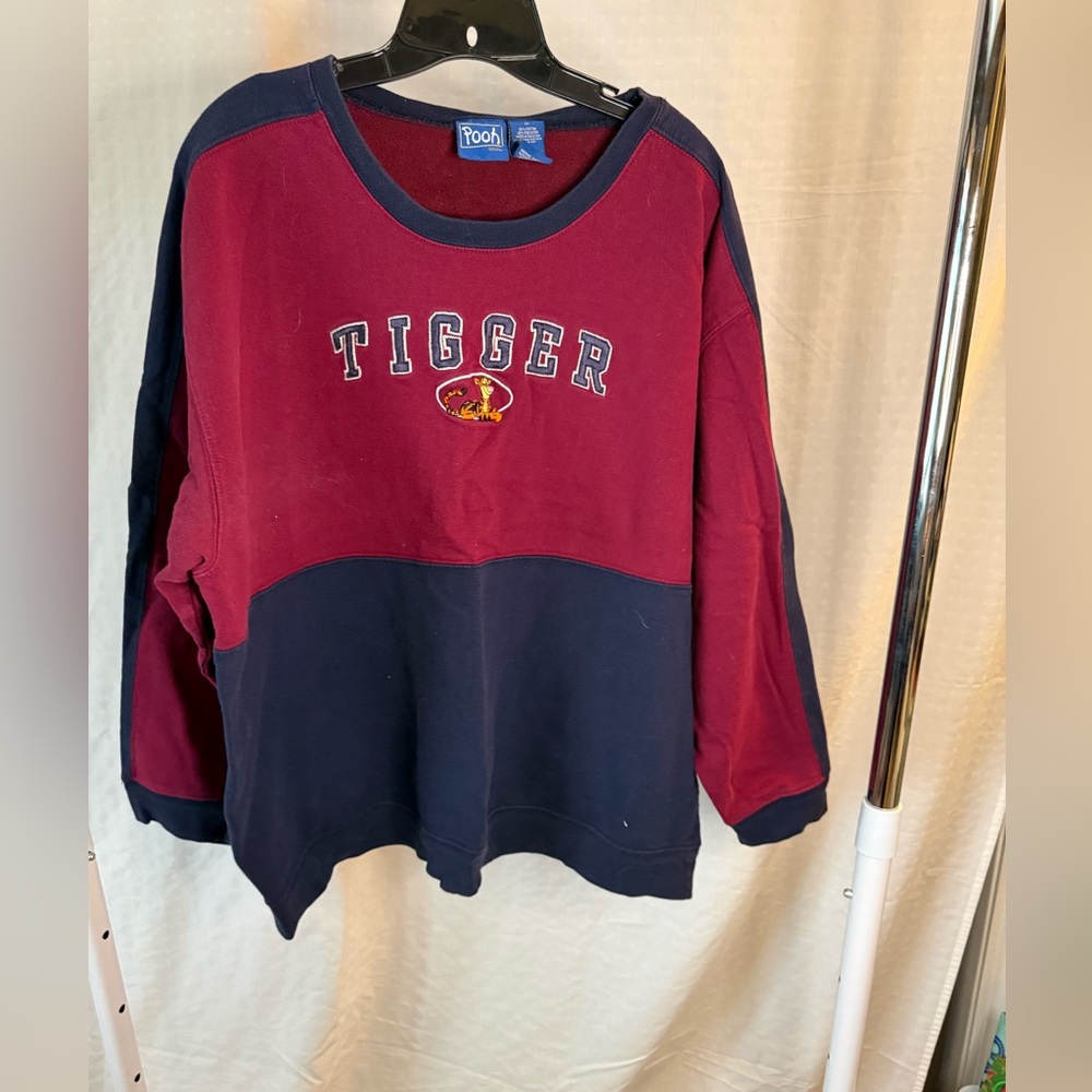 Disney Red and Gray Pooh Sweatshirt
